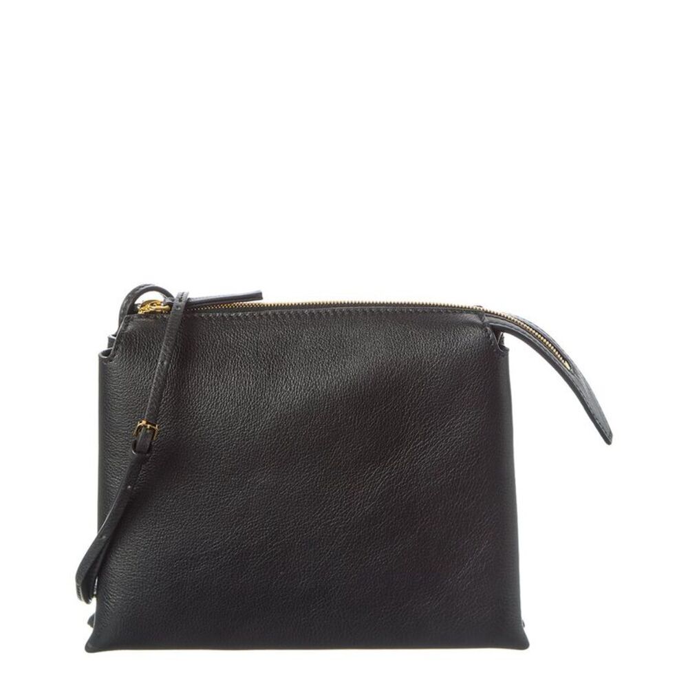 The Row Leather Crossbody, Black